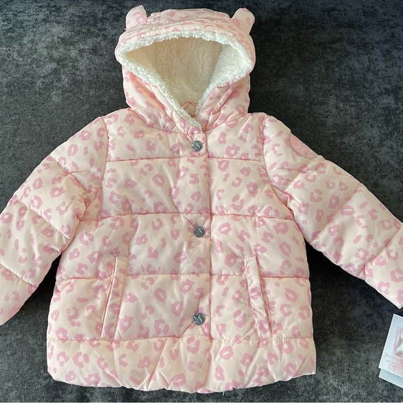 NWT Jessica Simpson Blush Leopard Coat - Picture 1 of 12